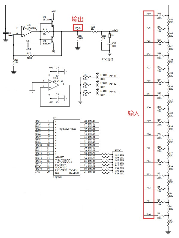 使用普通IO口和电阻分压实现高速DAC例程-可做波形发生器-1.png