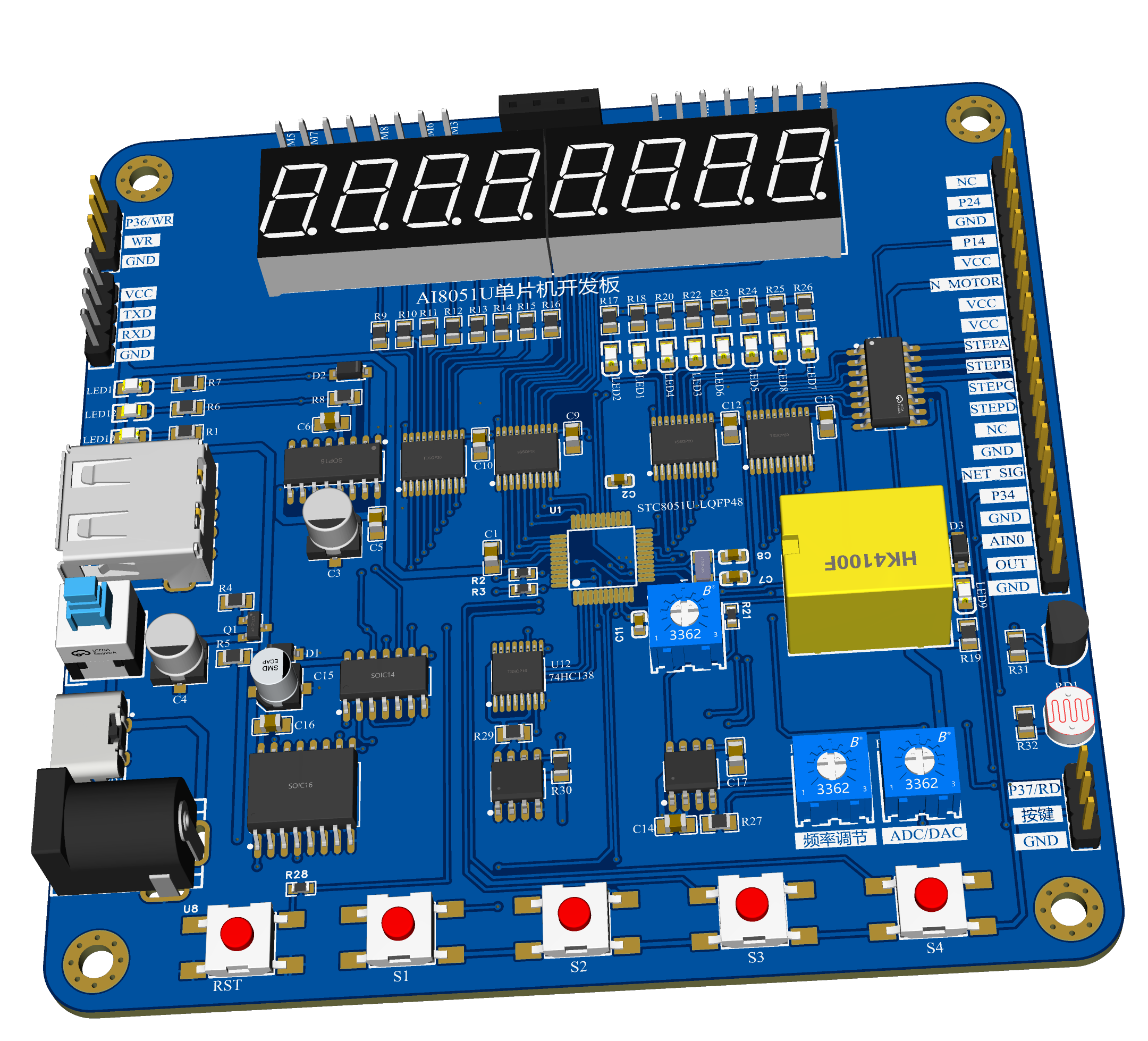 3D_PCB_AI8051U单片机开发板_2024-09-19.png