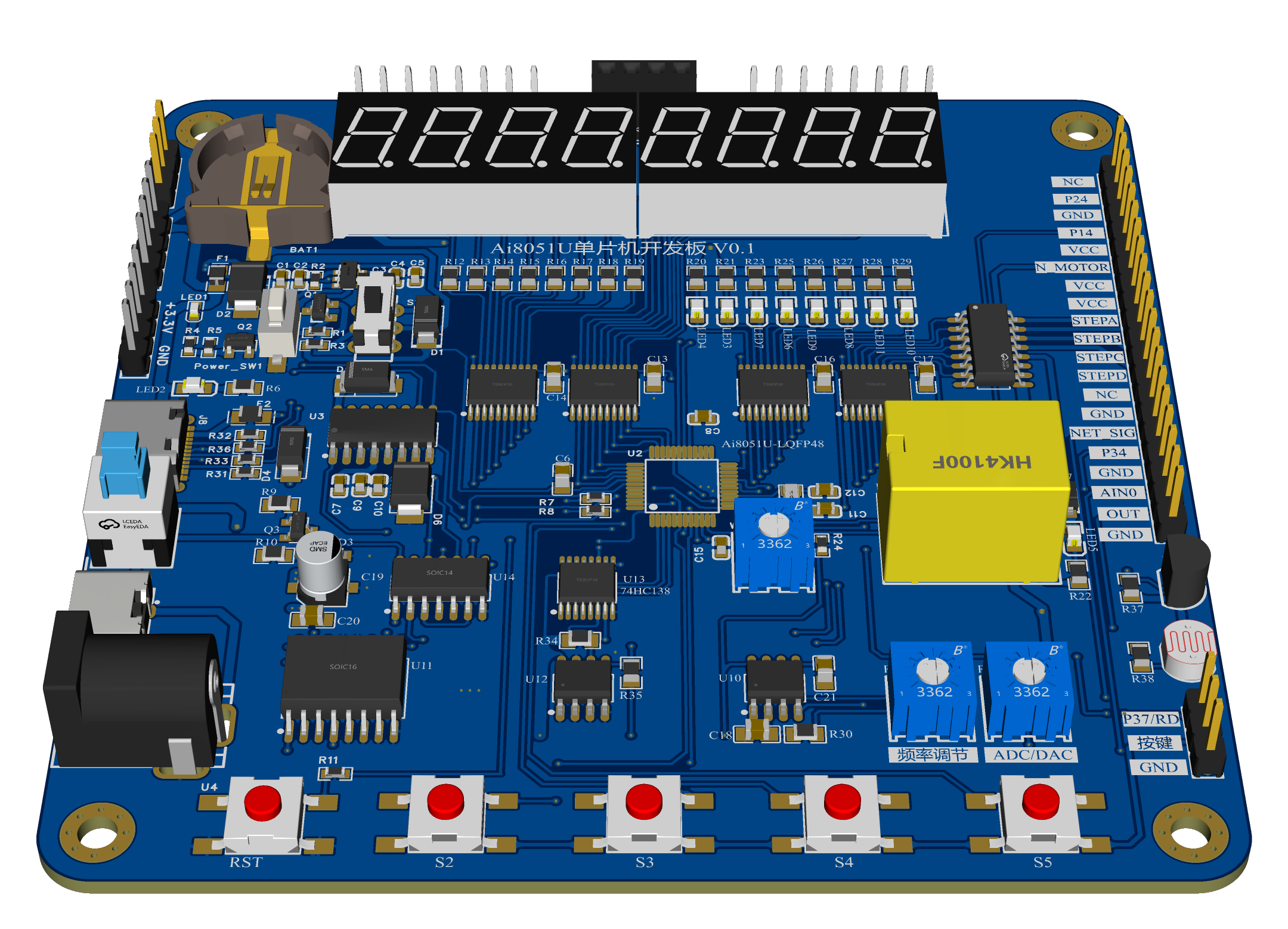 3D_PCB_AI8051U单片机开发板_1_2024-11-04.png