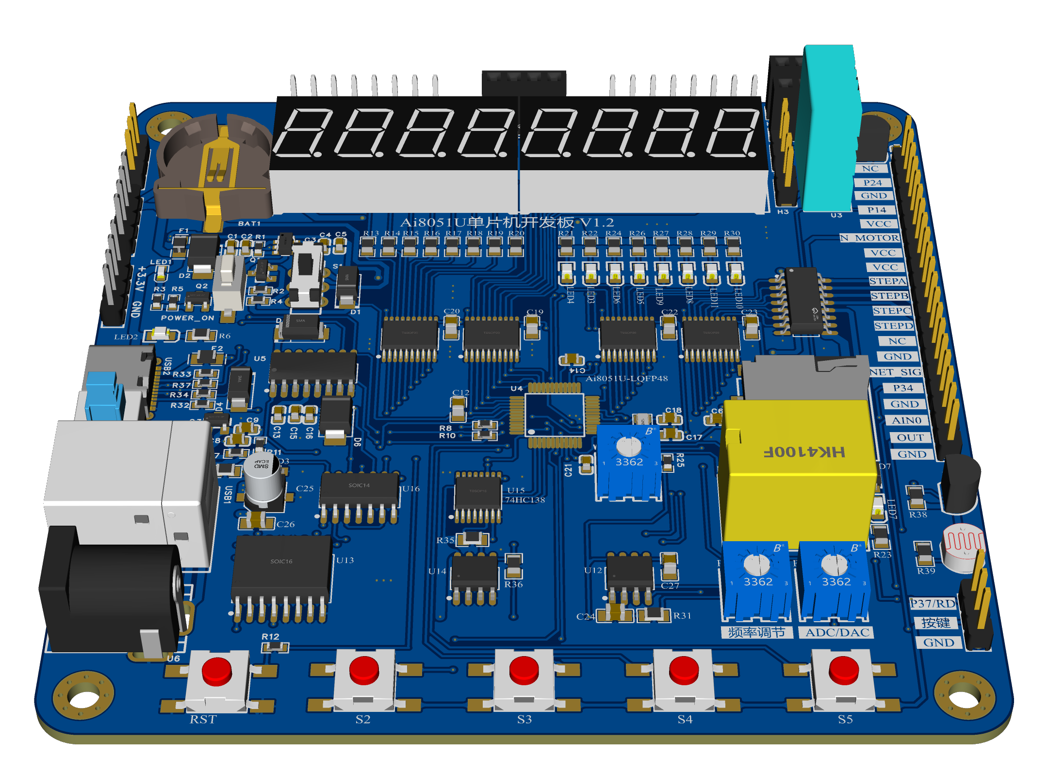 3D_PCB_AI8051U单片机开发板_3_2024-11-05.png